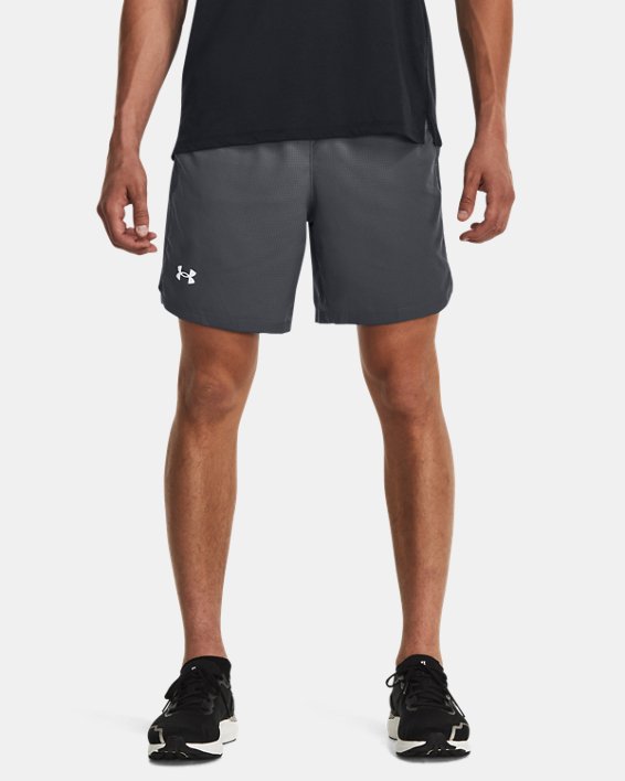 Men's UA Launch 7'' Graphic Shorts in Gray image number 0